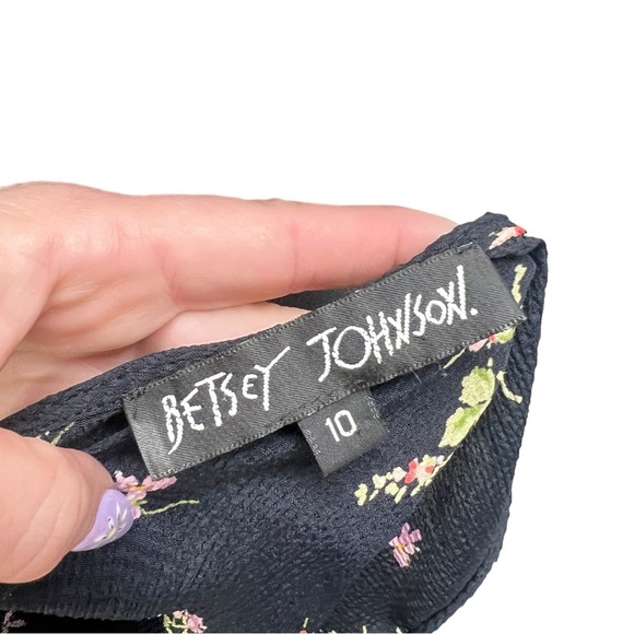 Vintage 90's Betsey Johnson Floral 1/2 button Down Tank Size 10 - Picture 8 of 10